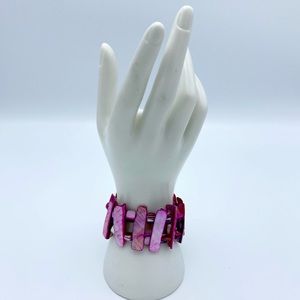 Purple Abalone Shell Stretch Bracelet